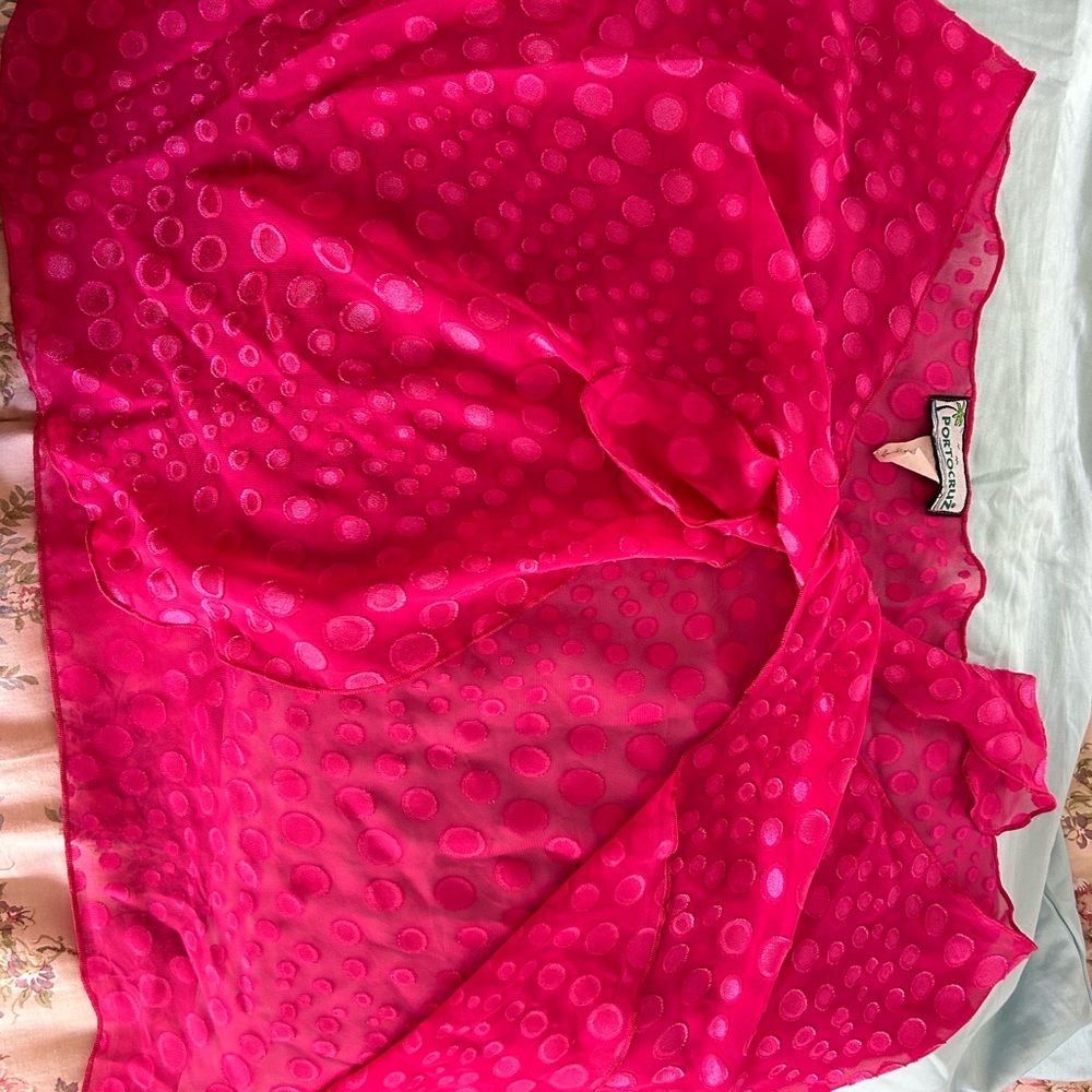 Pink Sheer Swim Sarong